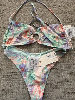 Billabong Mint Multi Floral Ring-Accent Bikini